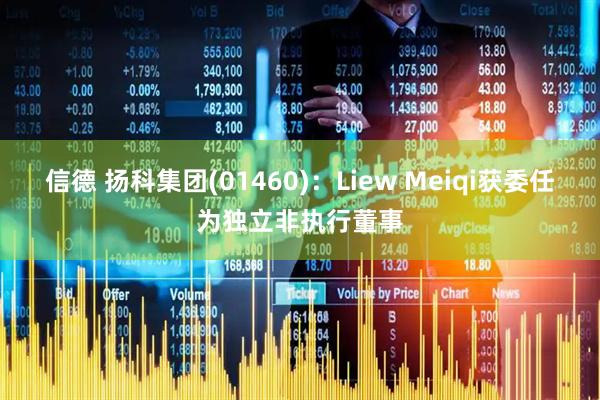 信德 扬科集团(01460)：Liew Meiqi获委任为独立非执行董事